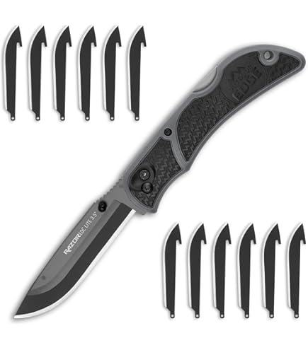 Couteau Pliable Outdoor Edge Razor XD1 Avec Lames Interchangeables - Acier Inoxydable, Poignée Nylon Couteau Lames Interchangeables 3.0