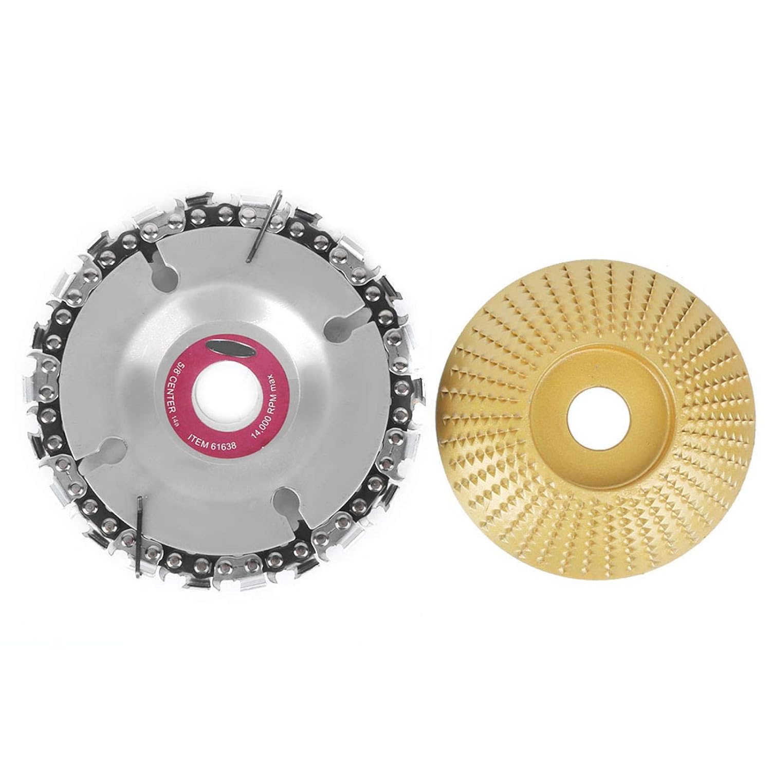 Wood Carving Chain Disc with Grinding Wheel Set 4 Inch 22 Teeth Grinder