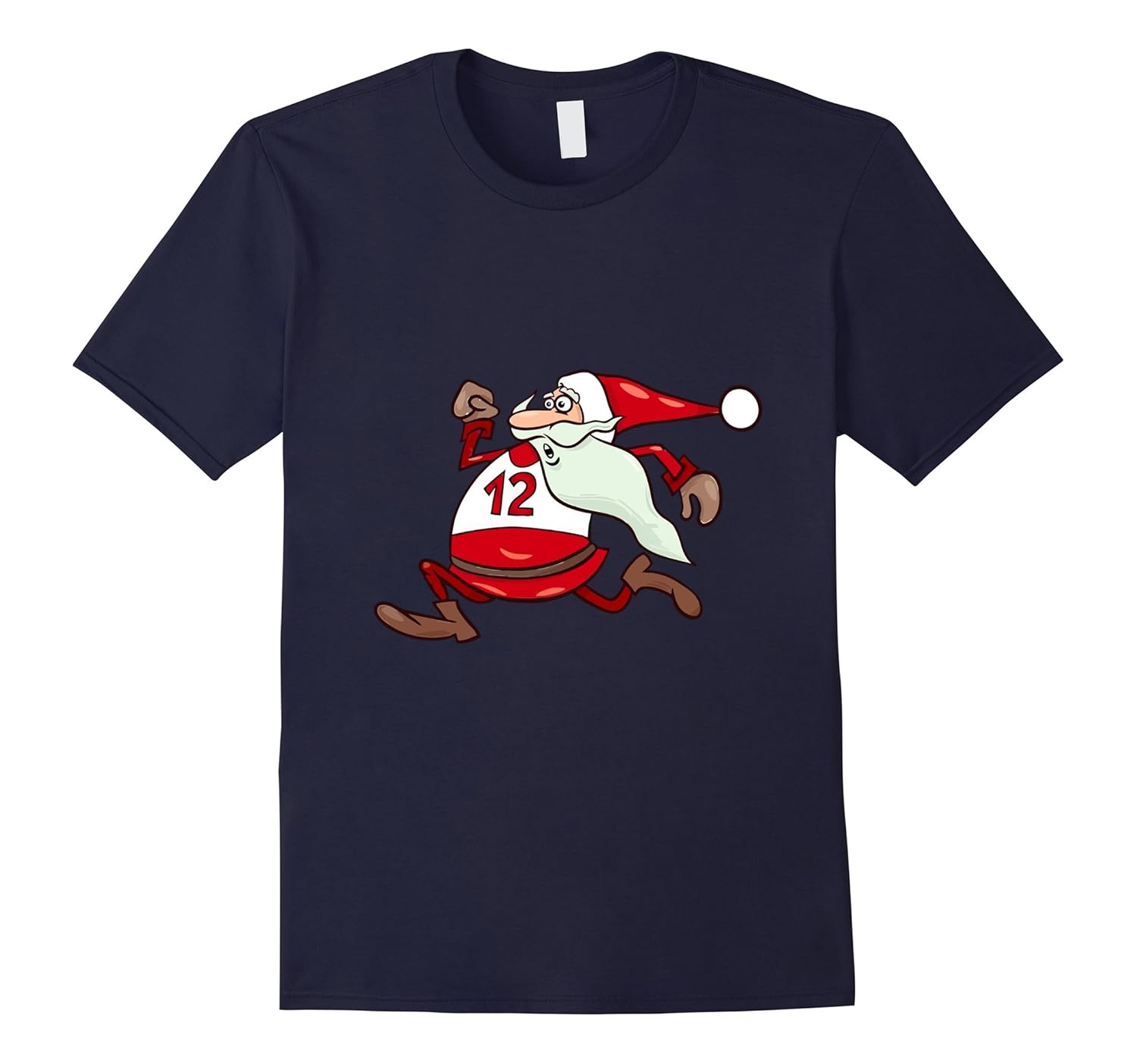 Funny Running Santa Claus Christmas T Shirt-ANZ