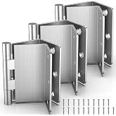 KOLET Offset Door Hinges, 3.5 Inches, 1/4" Radius, Brushed Nickel, 3 Packs | Ball Bearing Hinges, Expandable Door Hinges, 2 Inches Widen Doorway, Smooth and Easy Installation