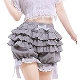 Vibsion Womens Lolita Bloomers Plush Ruffles Pumpkin Pants Bottom Shorts