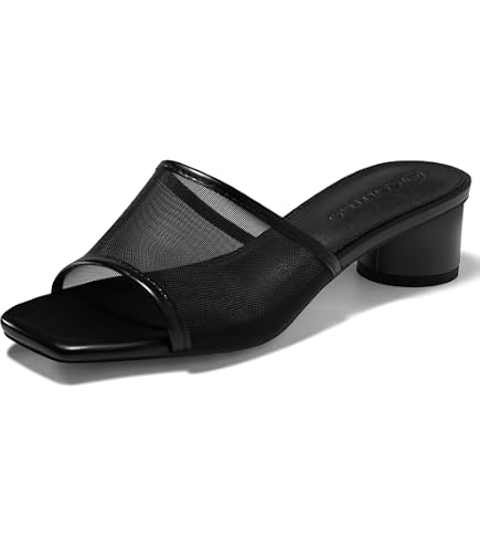 Amazon.com | Women's Square Open Toe Knitted Mules Comfortable