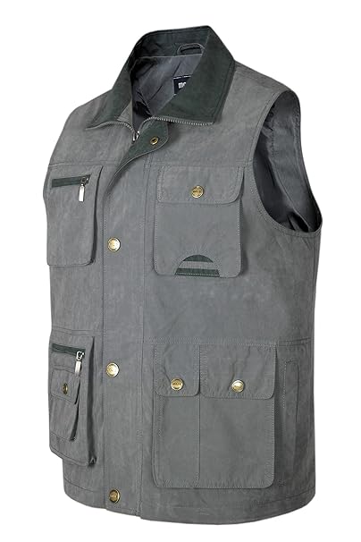 MIAN-MODE Herren Weste Outdoor Funktions-Weste Multi Taschen