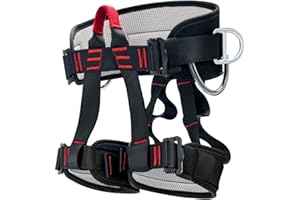 HandAcc Climbing belts, Thicken Professional Large Size Safety Belt for Caving Rock Climbing Fire Rescuing Rappelling Tree and Outdoor Adventure Activities