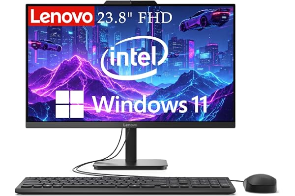 Lenovo IdeaCentre 24" FHD All-in-One Desktop, 16GB RAM 512GB SSD | Intel 4-Core Processor, Intel Graphics, Wi-Fi 6, Bluetooth 5.2, Windows 11, 2026 Edition