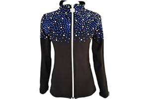 LIUHUO Figure Skating Training Fleece Jackets Child Shiny Colored Diamond Girl Comfortable Warm Coats