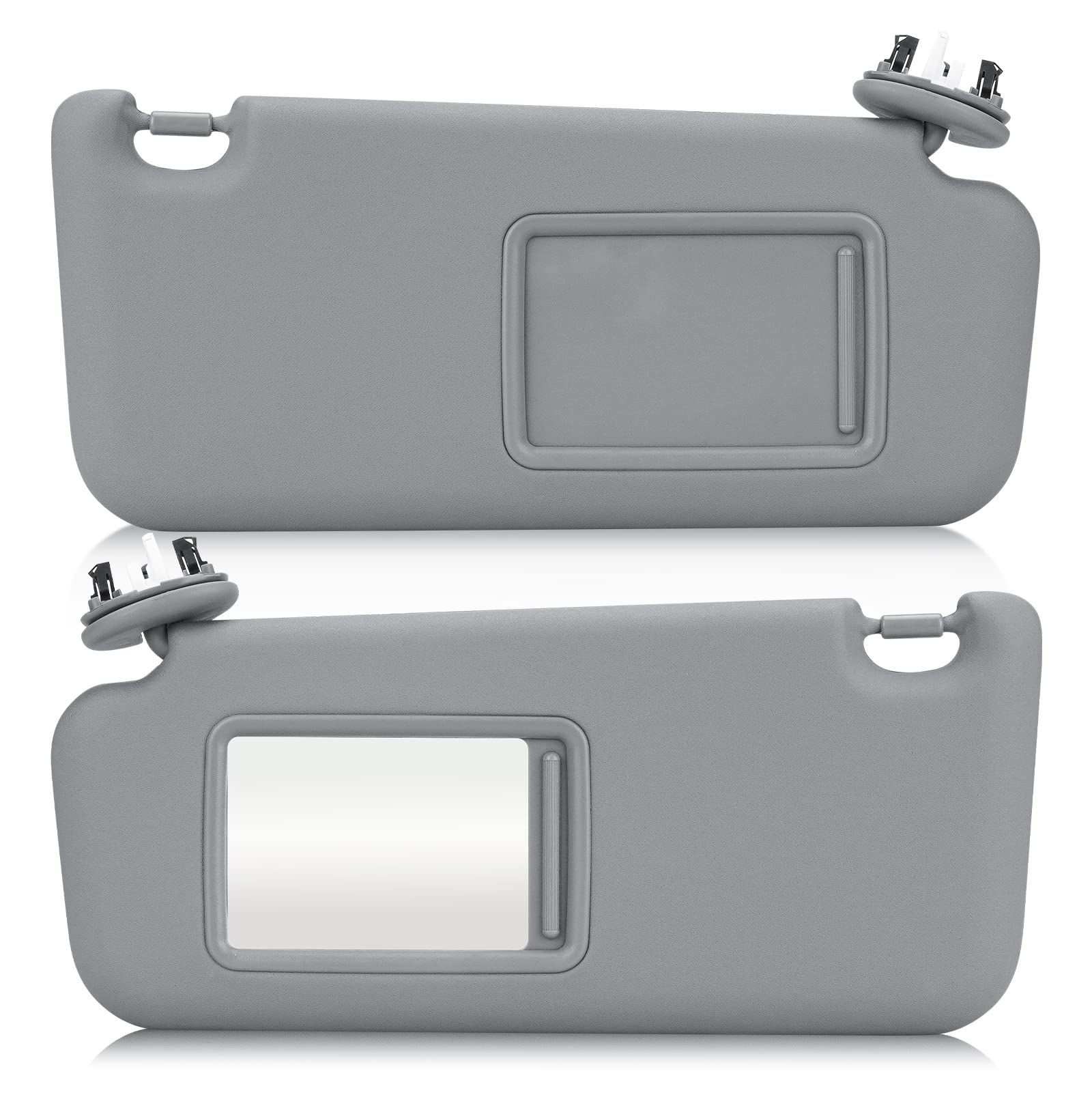 Photo 1 of Left & Right Driver Passenger Side Sun Visor for Toyota RAV4 2006 2007 2008 2009 2010 2011 2012 2013, Replace for 74320-42501-B2, 74310-42452-B2, Grey Left & Right side Sun Visor with Light