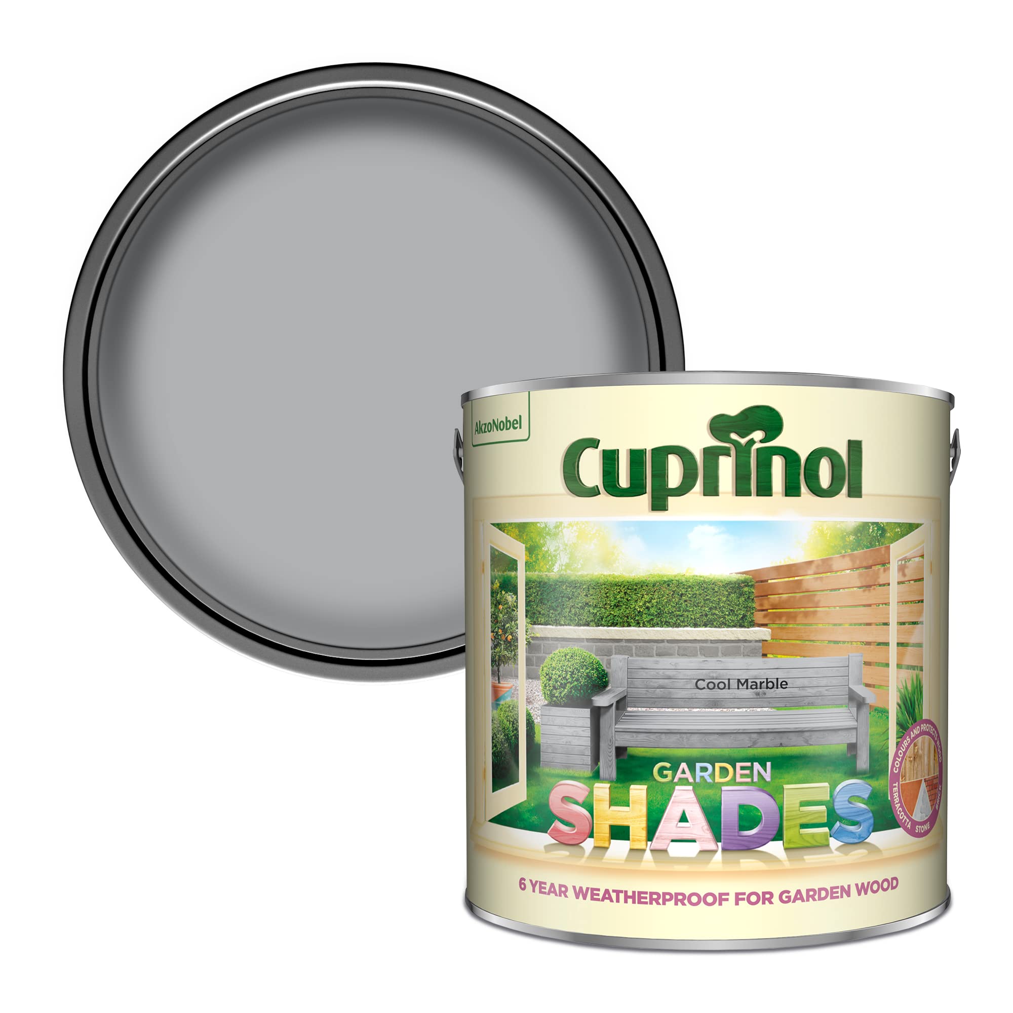 Cuprinol Garden Shades Paint for Gardens - Cool Marble 2.5L
