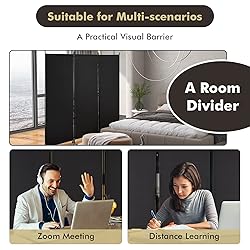 Giantex 3 Panel Room Divider with Wheels, 103''W x