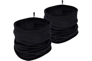 LMMHEIZI 2 Pack Kids Neck Warmer Winter Fleece Gators Cold Weather Face Mask for Boys Girls Youth Neck Gaiter