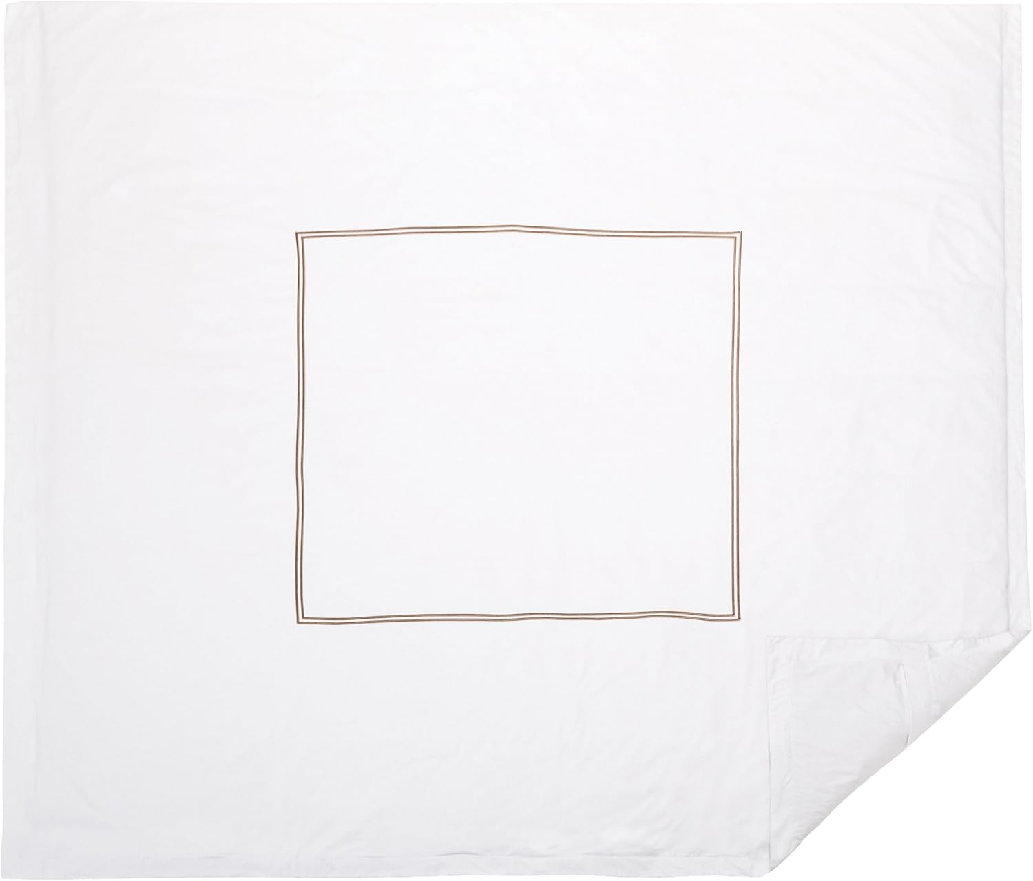  Brand – Pinzon 400 Thread Count Egyptian Cotton Sateen Hotel Stitch Duvet Cover - Full or Queen, Taupe: Home & Kitchen