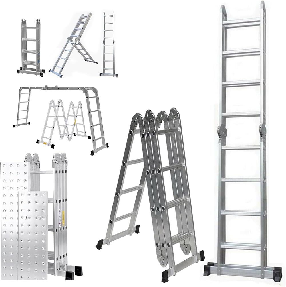 Samuel ALEXANDER Folding Ladder 4.6m 11-in-1 Aluminium Work Bench EN131