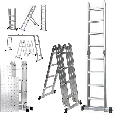 Samuel ALEXANDER Folding Ladder 4.6m 11-in-1 Aluminium Work Bench EN131