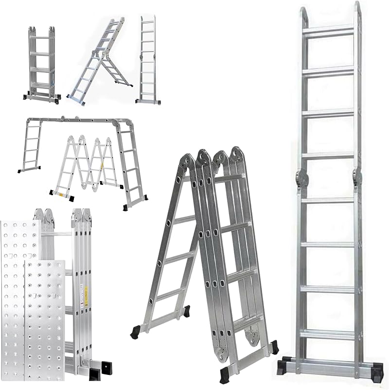 Samuel ALEXANDER Folding Ladder 4.6m 11-in-1 Aluminium Work Bench EN131