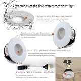 Sweier IP65 LED Recessed Downlight 68mm Cutout White GU10 Aluminum view 2
