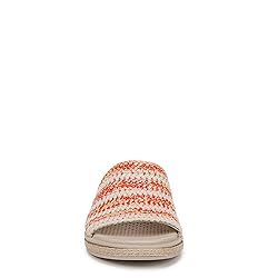 BZees Womens Breezy Slide Sandal Coral/Tan Raffia 9 M