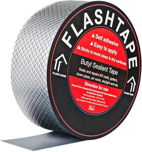 Wasserdichtes Klebeband 50mm B X5m L Butyl Klebeband Reparatur Klebeband Panzertape Alufolie Dickes Dichtband Alu Folie Zum Abdichten Und Befestigen Im Loch Rohr Dach Wohnmobil Amazon De Baumarkt