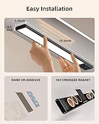 EZVALO 14.5inch Under Cabinet Lighting, 3200mAh