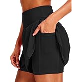 CADMUS 2 in 1 Women's 5'' Workout Athletic Gym Running Shorts for Women Phone Pockets