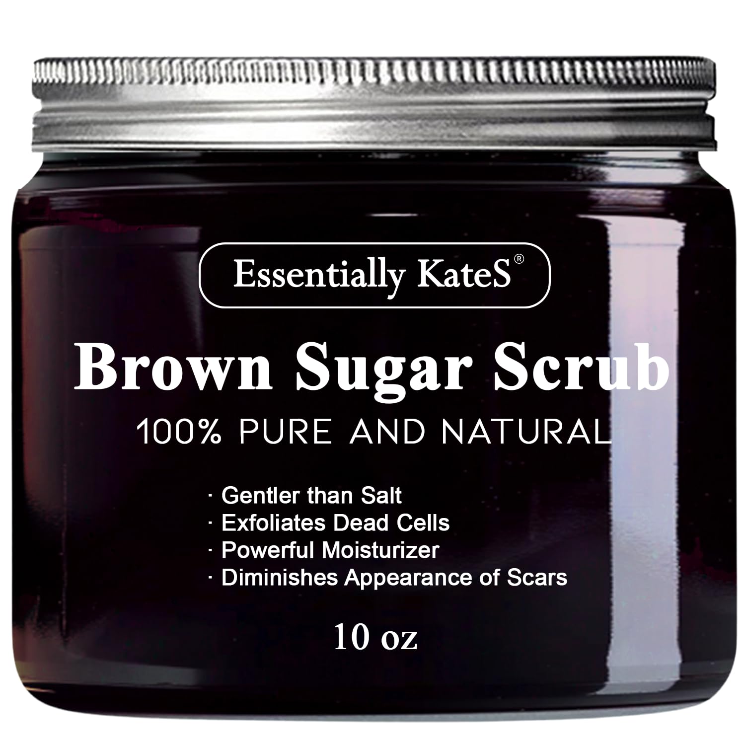 Essentially KateS Brown Sugar Scrub 10 oz - Smooth and Moisturizing - Beneficial for both acneic skin and dry skin