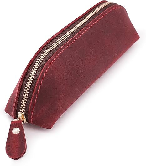 Amazon ペンケース 革 Collasaro コラサロ 手作り レザー筆箱 大