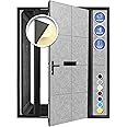 Arrowzoom Soundproof Door Kit PRO - 20pcs Gray, High-Density Foam, Self-Adhesive, 40dB Noise Reduction, 12x12x0.78in 1244