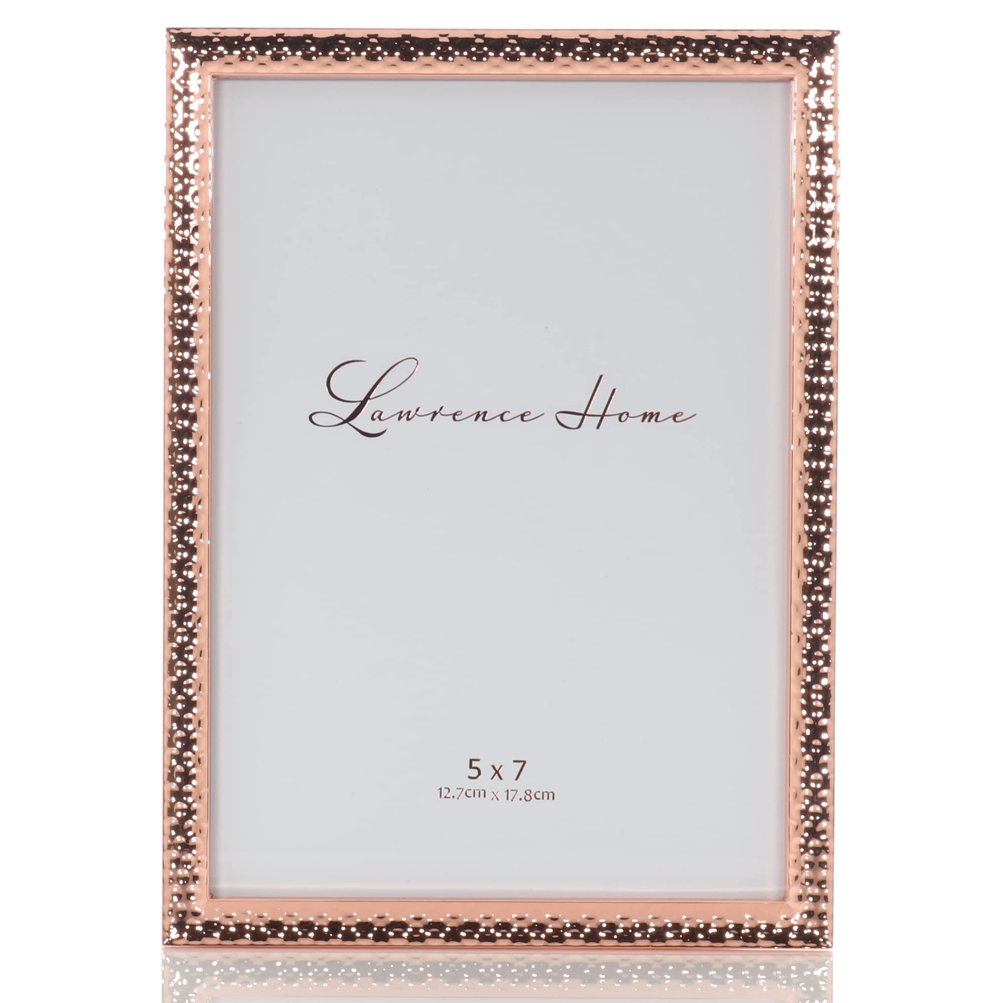 Lawrence Frames Metal Picture Frame with Hammer Effect, 5x7, Copper