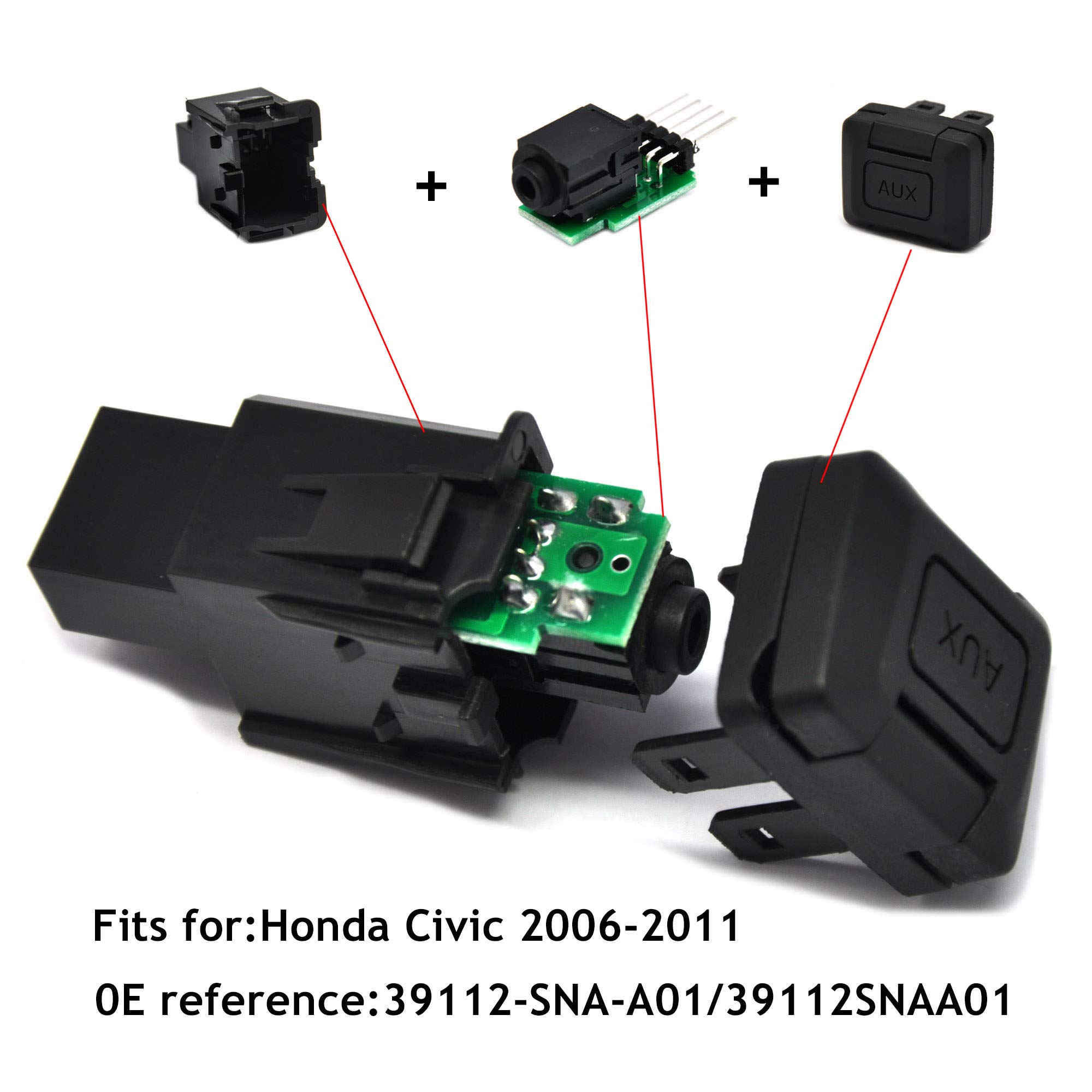 Aux Port For Honda Civic 39112 Sna A01 Auxiliary Input Adapter