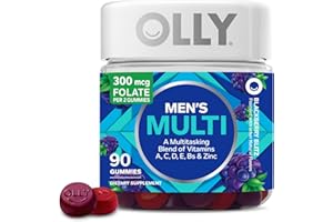 OLLY Men's Multivitamin Gummy, Overall Health and Immune Support, Vitamins A, C, D, E, B, Lycopene, Zinc, Adult Chewable Vita