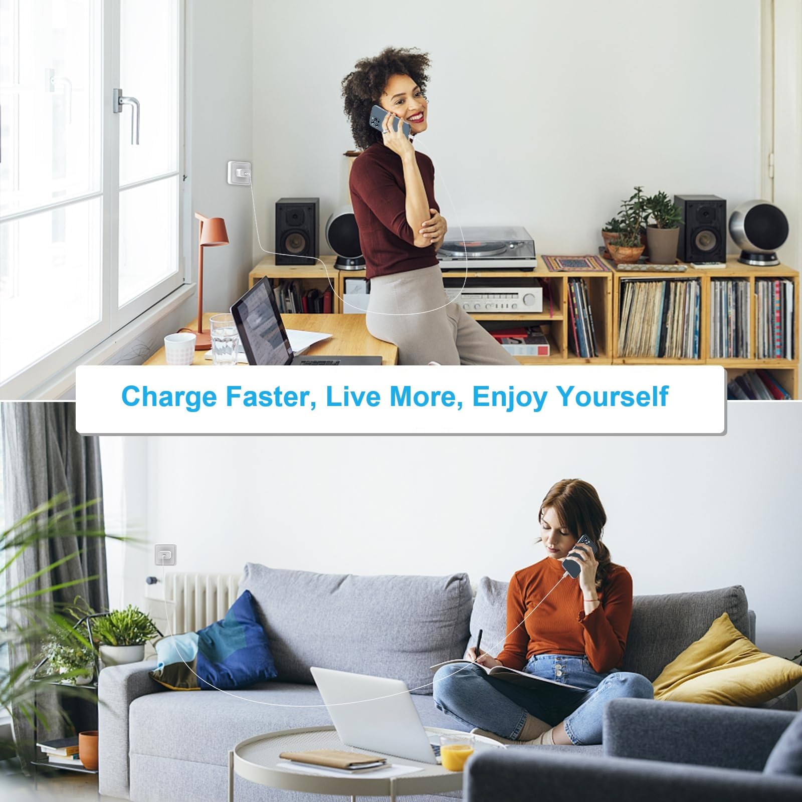 IIOZO iPhone 17 Pro Max Charger Fast Charging, 2 Pack 20W Type C Fast Charger Block with 2 Pack 6FT USB C to C Cable Compatible for iPhone 17/17 Pro/17 Pro Max/Air/16/16 Pro/16 Pro Max/15/15 Pro Max