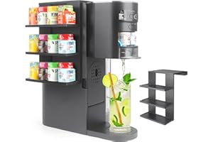 JAYOBGO Flavor Pod Holder for Ninja Thirsti WC1001 Soda Maker, 12-Pod Capacity Wooden Organizer Rack, Countertop Storage Station & Custom Accessory for Thirsti Drink System (Holder Only)