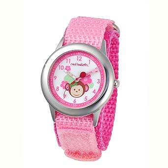 Red Balloon Kids W000338 Pretty Girl Monkey Stainless Steel Time Teacher Watch