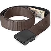 Travel Security Money Belt with Hidden Money Pocket - Cashsafe Anti-Theft Wallet Unisex Nickel free Nylon Belt by JASGOOD