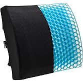 Zickskt Lumbar Support Pillow for Office Chair - Memory Foam Back Cushion for Chair, Car, Couch - Lumbar Pillow Promotes Better Posture, Back Pain Relief with Adjustable Strap & Non-Slip