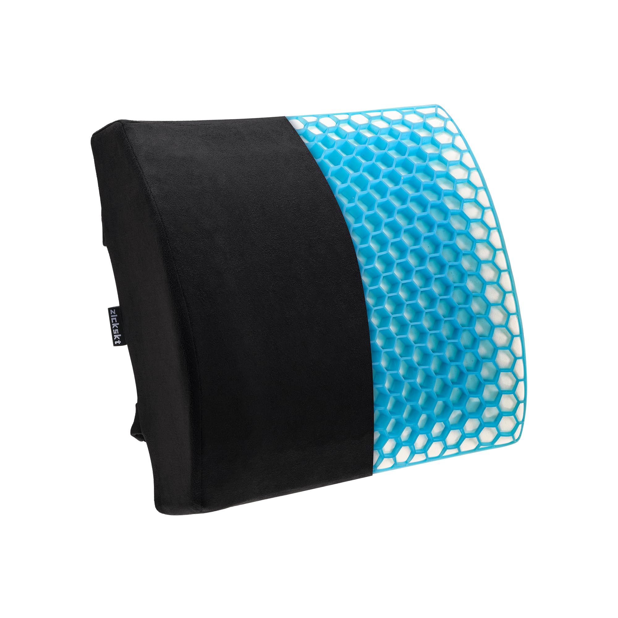 Photo 1 of Zickskt Lumbar Support Pillow - Gel Memory Foam Back Cushion for Lower Back Pain Relief & Improve Sitting Posture, Lumbar Support Cushion with Adjustable Strap & Non-Slip for Office Chair, Sofa, Car