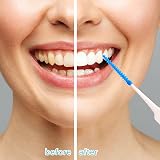 RAYITO 220 Pieces Interdental Brushes Silicone Blue Dental Floss Picks view 6