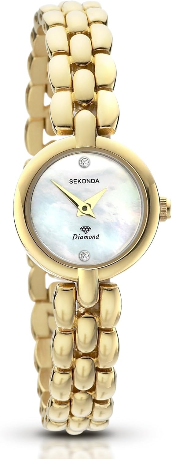 Sekonda Ladies Gold Plated Diamond Bracelet Watch 4127.47 Amazon.co.uk