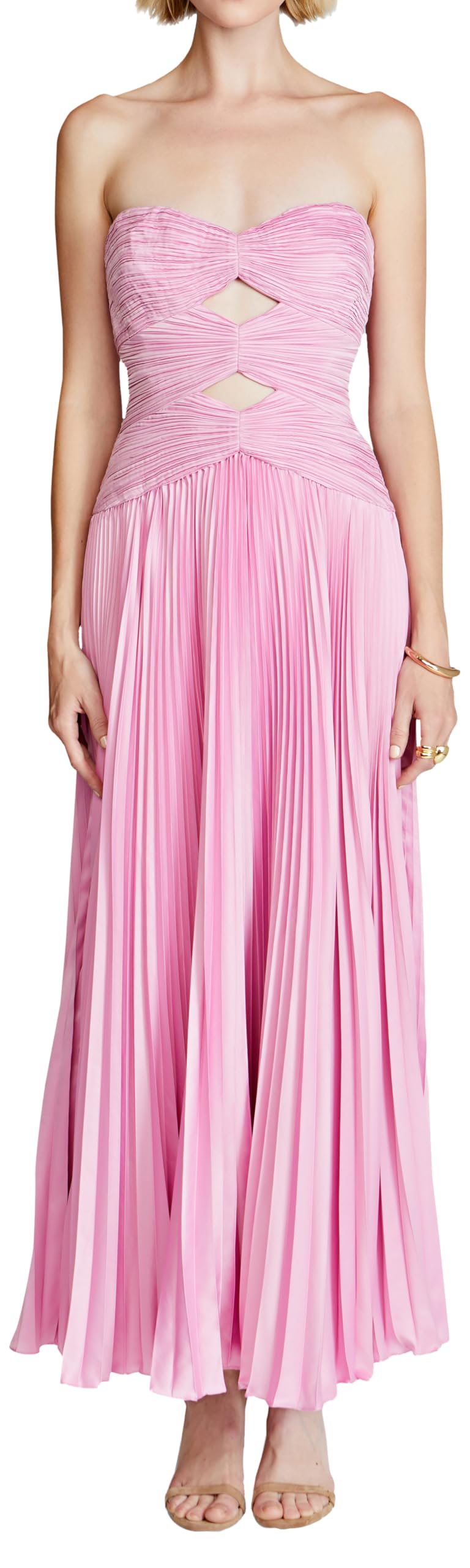 Photo 1 of AMUR Women's Carolyn Pleated MIDI Dress, Pink OpalLPNPMEY1455673
