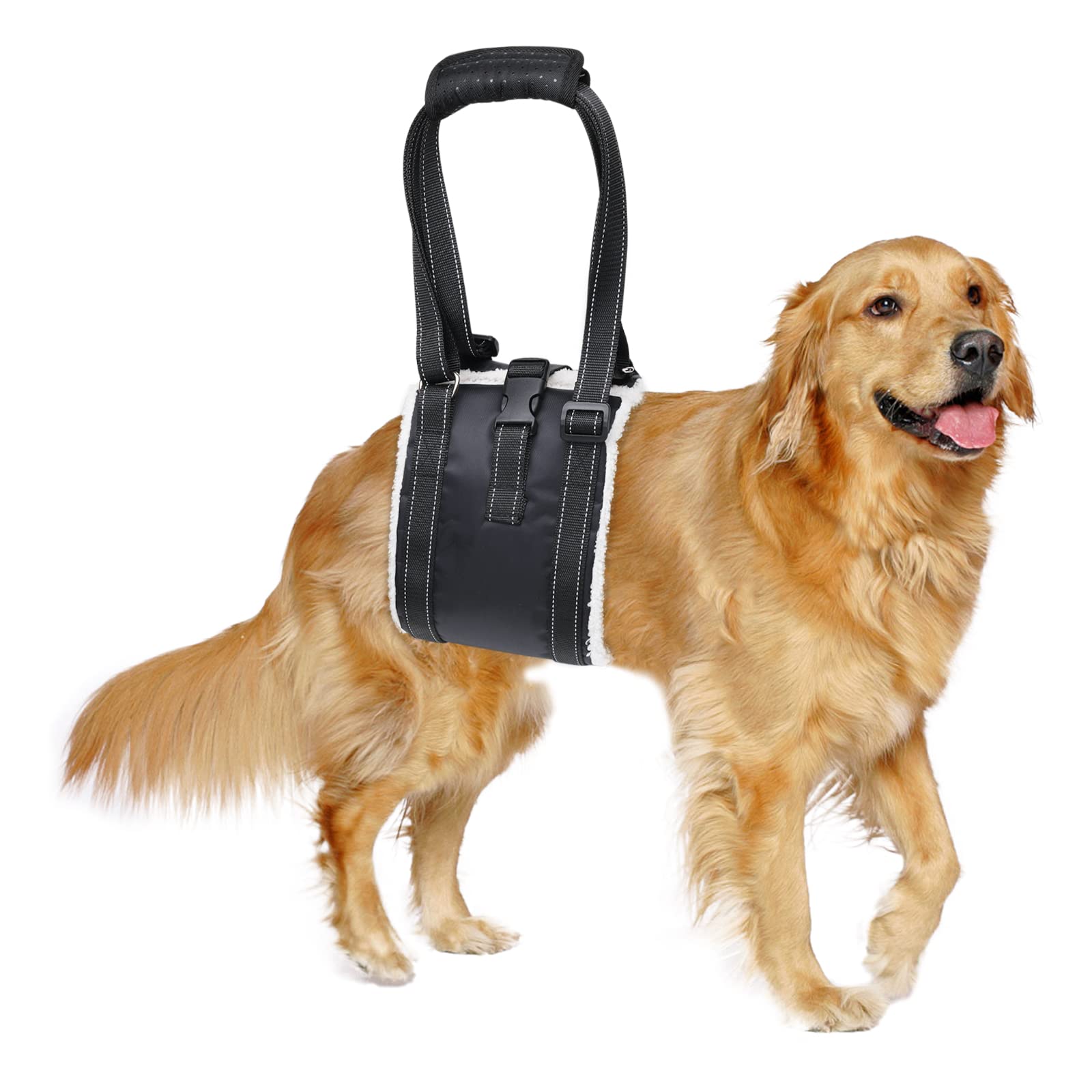 Adjustable Dog Lifting Harness with Anti-slip Buckle, Support and Rehab Harness for Weak Rear Legs, Soft Sling Assist The Dog Who are Senior, Injured, Disabled and After ACL Surgery Rehabilitation (L)