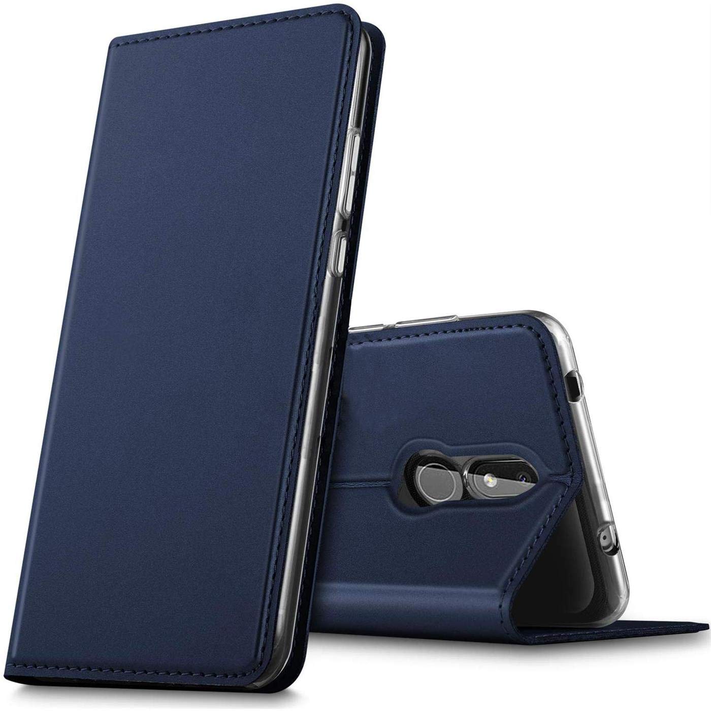 Verco Case compatible with Nokia 3.2, Flip Wallet Cover with Magnetic Closure for Nokia 3.2 Phone Case - blue