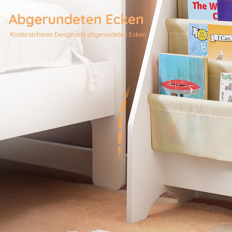 Kinder Bücherregal Montessori 62x71x29 cm für Kinderzimmer