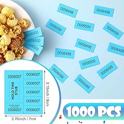 Kosiz 1000 Sheets 5 Bid Raffle Ticket Sheets