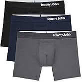 Tommy John Men’s Trunk 4" Underwear, Supima Cool Cotton Boxer Briefs with Supportive Contour Pouch, Soft Breathable Waistband