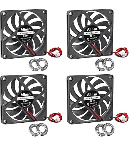 Amazon.com: 2Pcs DC 5V 8010 Fan 3D Printer 80x80x10 Brushless