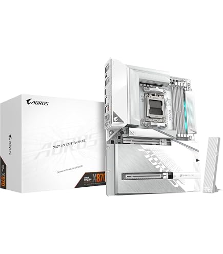 GIGABYTE B650E AORUS Stealth ICE Motherboard - Supports AMD Ryzen