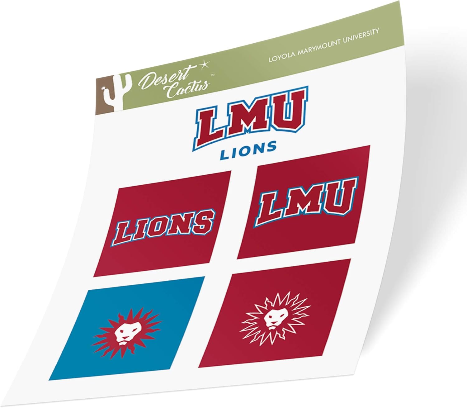 Full Sheet Loyola Marymount University LMU Lions NCAA Sticker Vinyl