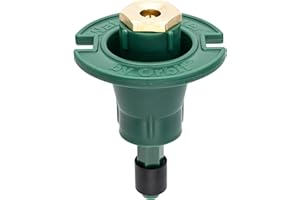 Orbit 54028 Plastic Pop-Up Flush Head Sprinkler with Brass Half Pattern Spray Nozzle