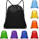 Grneric 8 PCS Drawstring Bags Bulk Cinch Sack for Gym Sports 8 Colors | Drawstring Backpack,Lightweight Polyester,16.5"x13.4",Foldable Design for Events,Travel,Outdoor and Daily Carry