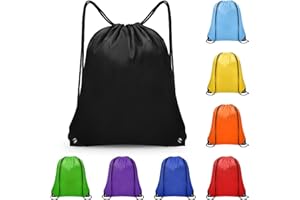 Grneric 8Pcs Drawstring Bags Bulk Drawstring Backpack Draw String Bag Cinch Sack for Gym Traveling Yoga Outdoor Sports (8 Colors)