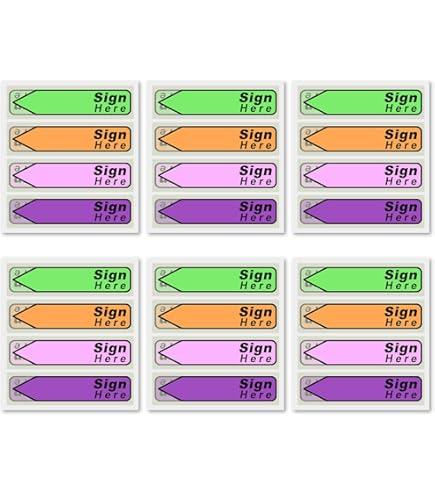 800pcs/8 Packs Please Sign Essage Flags, Arrow Labels Stickers Sticky - View #4